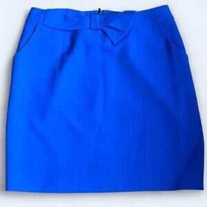 Blue‎ Anne Klein skirt with bow Royal Blue Sixe 12 NWOT